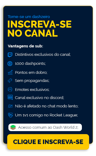 Painel com informações sobre os benefícios de se tornar sub na twitch do dashnerd